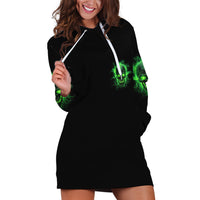 Heaven Don't Want Me Mad Skull Hoodie Dress - Wonder Print Shop