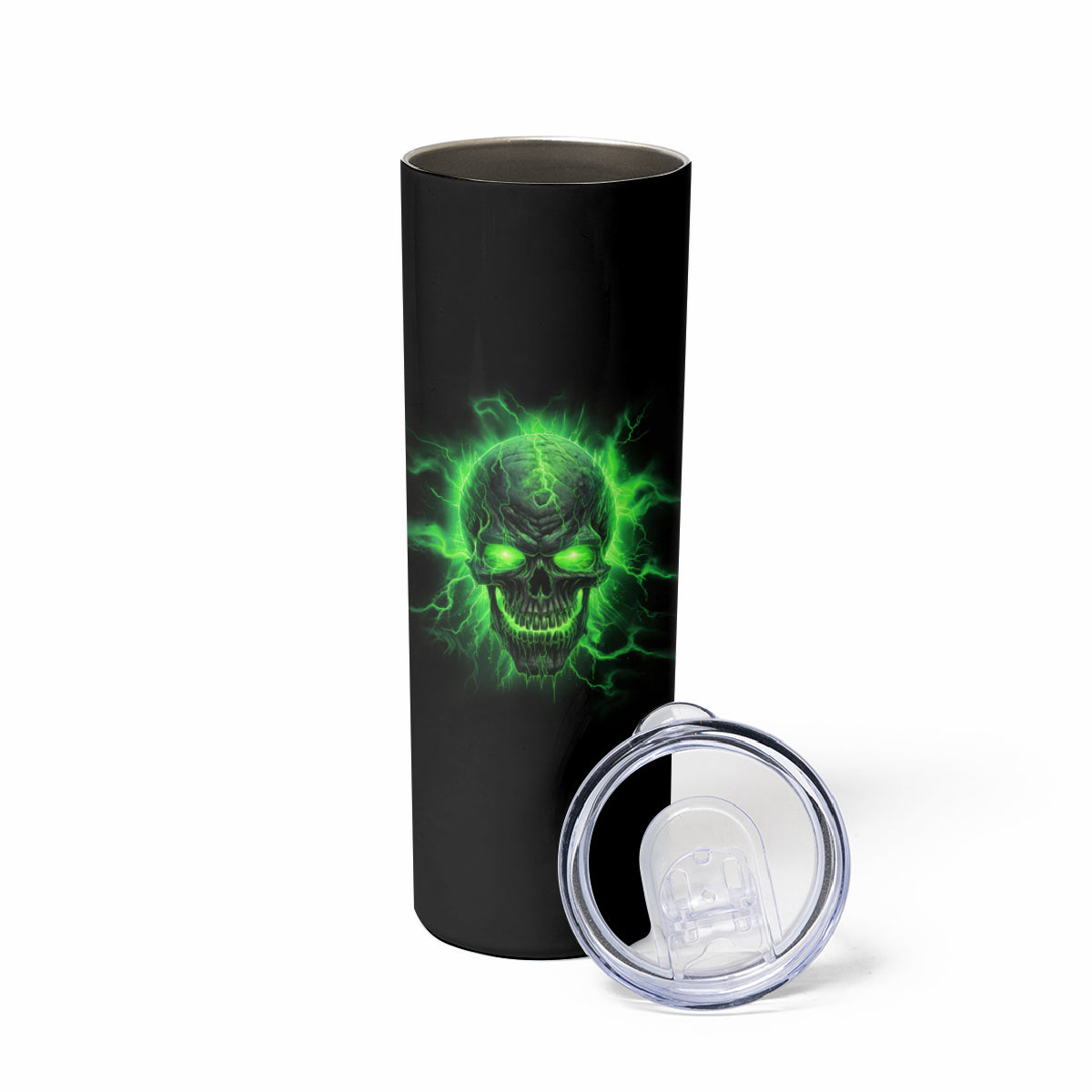 Heaven Don't Want Me Mad Skull Skinny Tumbler - Wonder Print Shop