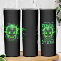 Heaven Don't Want Me Mad Skull Skinny Tumbler - Wonder Print Shop