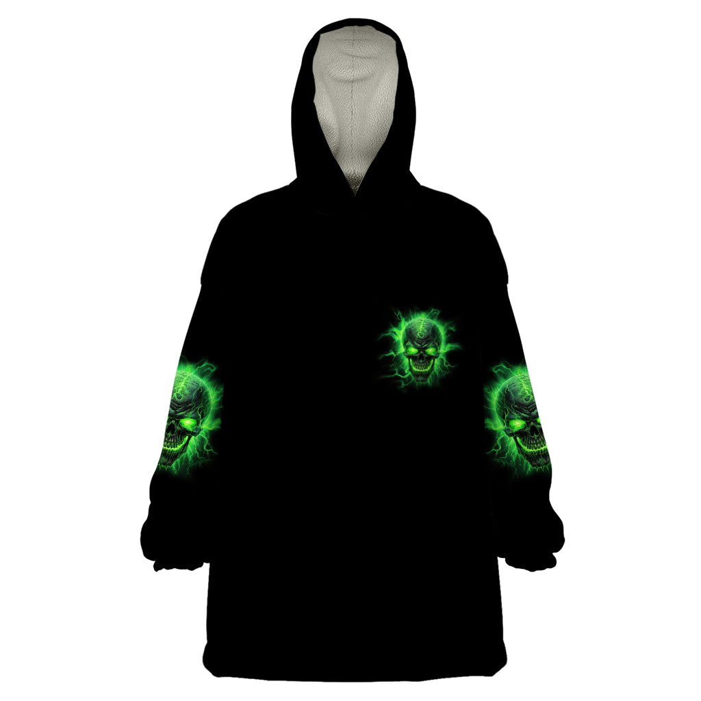 Heaven Don't Want Me Mad Skull Wearable Blanket Hoodie - Wonder Print Shop