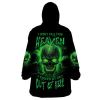 Heaven Don't Want Me Mad Skull Wearable Blanket Hoodie - Wonder Print Shop