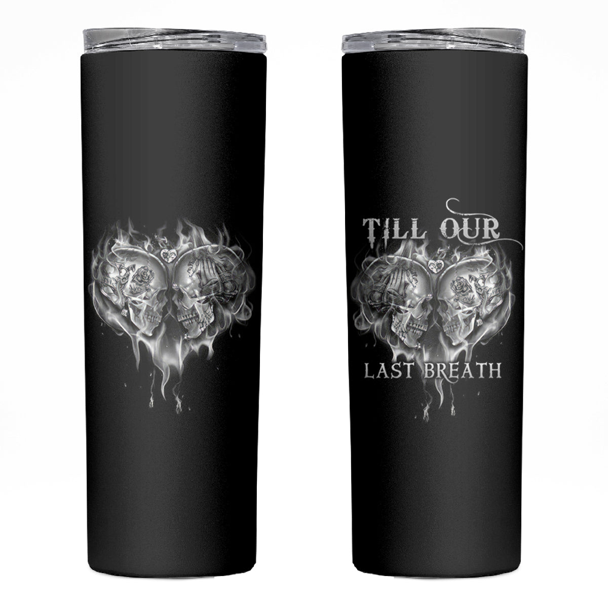 From Our First Kiss Till Our Last Breath Couple Skinny Tumbler - Wonder Print Shop