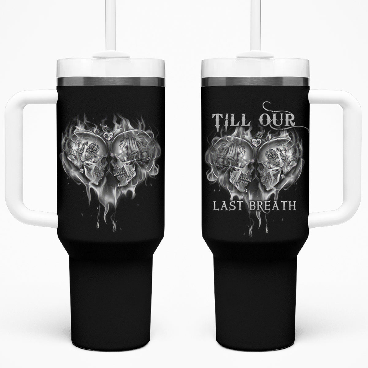 From Our First Kiss Till Our Last Breath Couple Tumbler With Handle - Wonder Print Shop