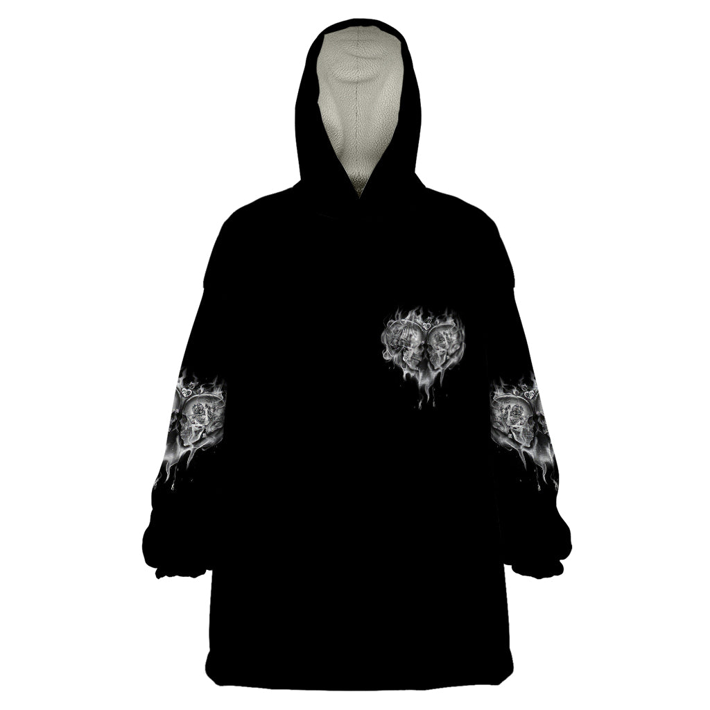 From Our First Kiss Till Our Last Breath Couple Wearable Blanket Hoodie - Wonder Print Shop
