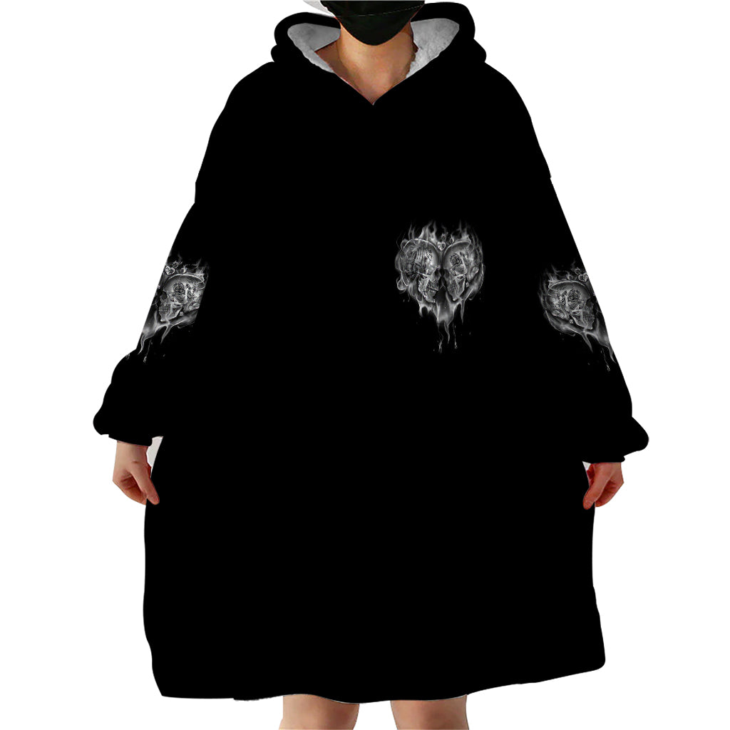 From Our First Kiss Till Our Last Breath Couple Wearable Blanket Hoodie - Wonder Print Shop