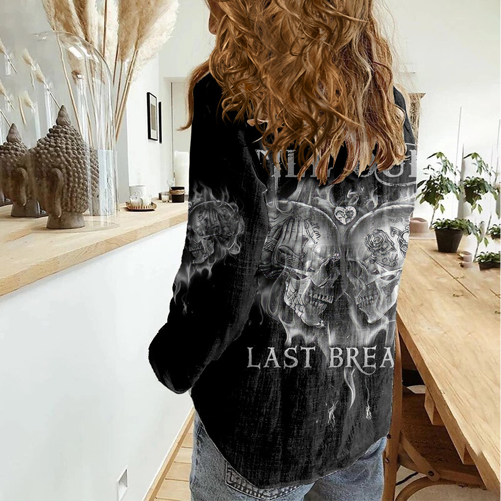 From Our First Kiss Till Our Last Breath Couple Women Casual Shirt - Wonder Print Shop