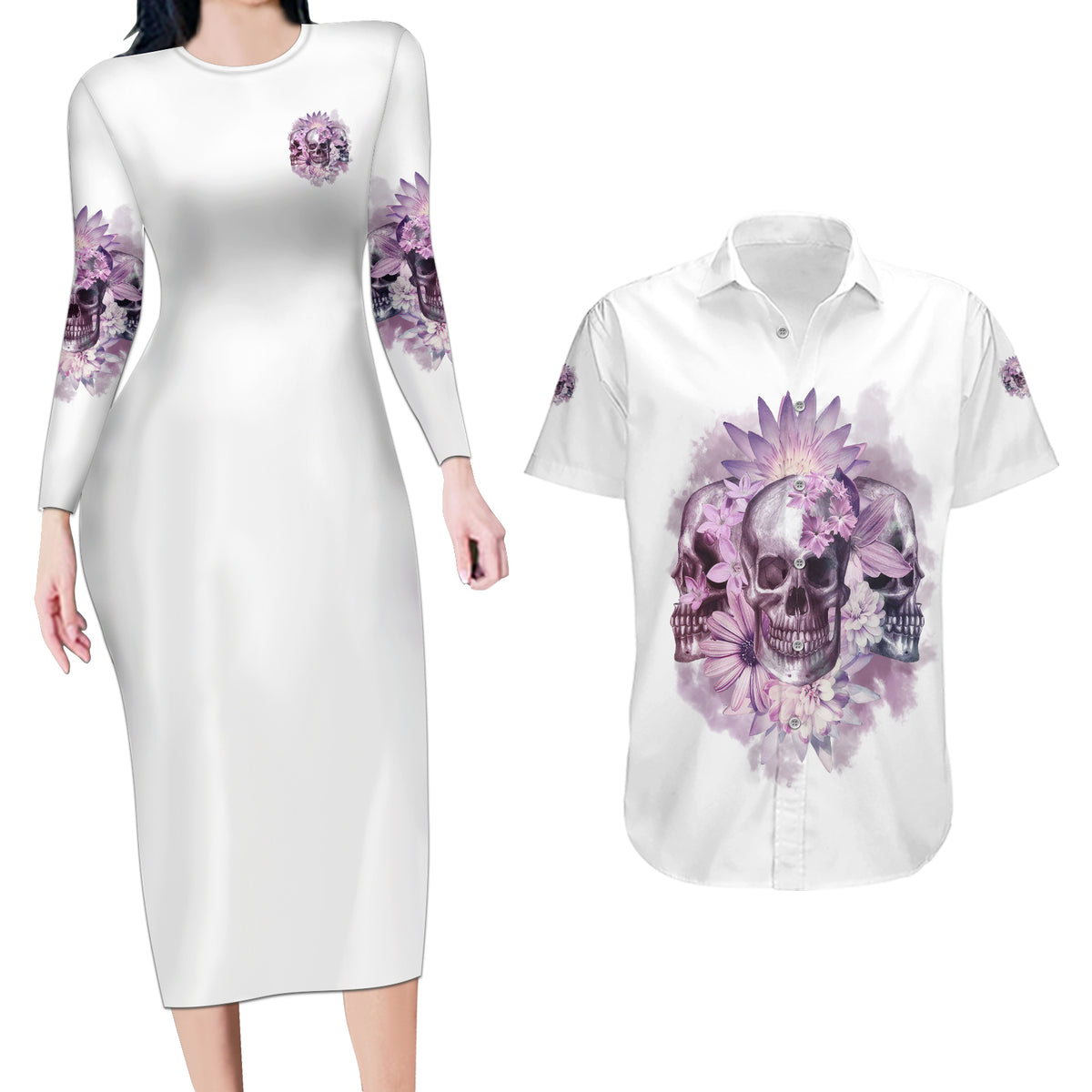 It's Okay If You Don't Like Me Couples Matching Long Sleeve Bodycon Dress and Hawaiian Shirt - Wonder Print Shop