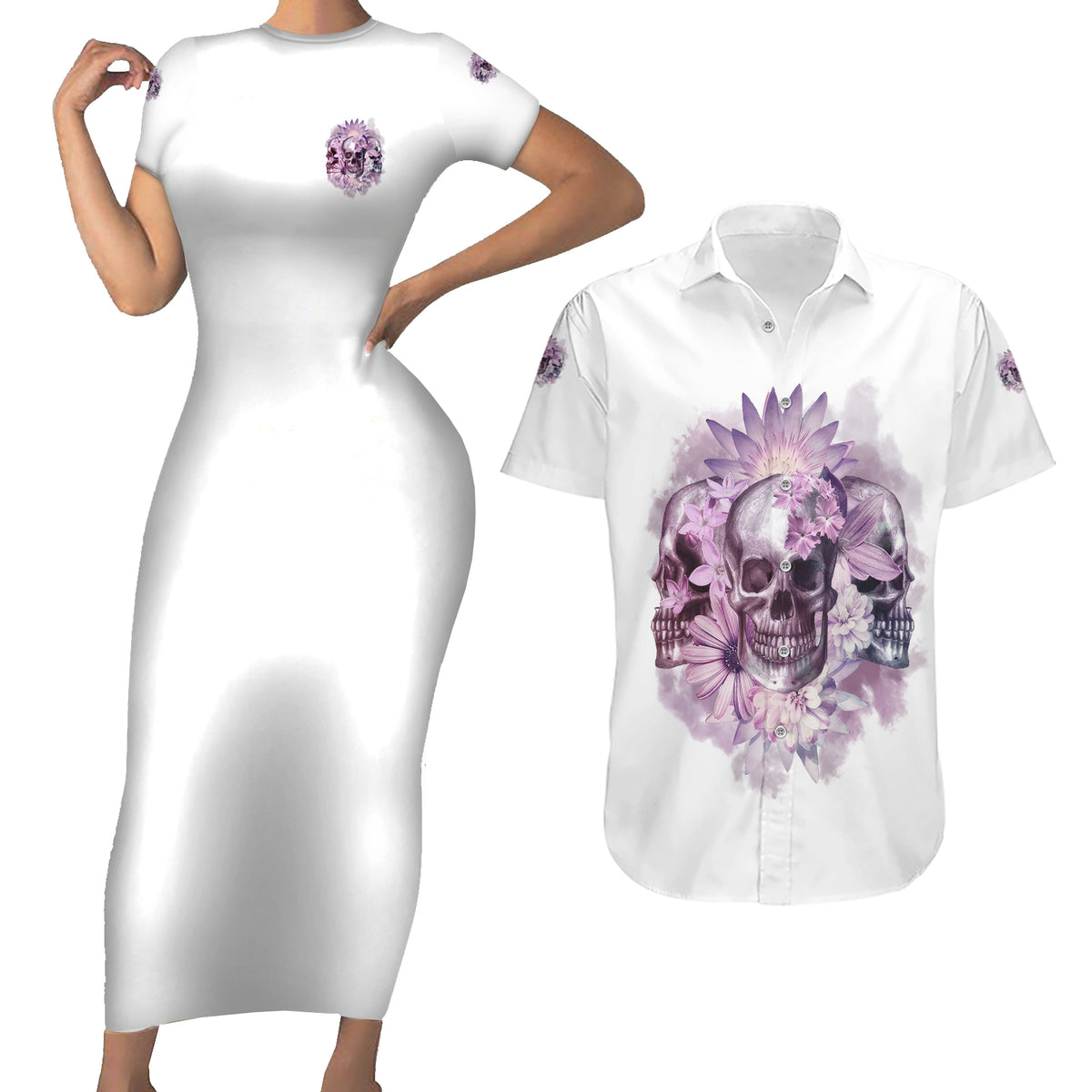 It's Okay If You Don't Like Me Couples Matching Short Sleeve Bodycon Dress and Hawaiian Shirt - Wonder Print Shop