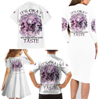 It's Okay If You Don't Like Me Family Matching Long Sleeve Bodycon Dress and Hawaiian Shirt - Wonder Print Shop