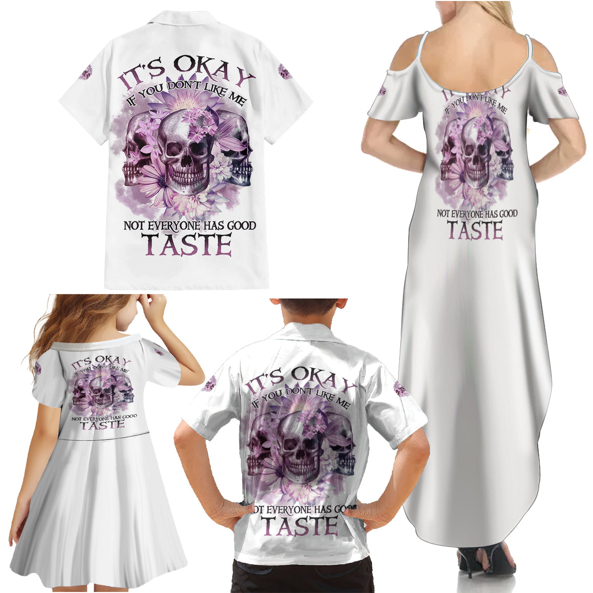 It's Okay If You Don't Like Me Family Matching Summer Maxi Dress and Hawaiian Shirt - Wonder Print Shop