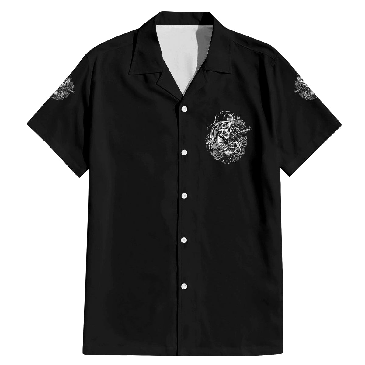 You Couldn't Handle Me B & W Family Matching Mermaid Dress and Hawaiian Shirt - Wonder Print Shop