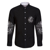 You Couldn't Handle Me B & W Family Matching Off Shoulder Long Sleeve Dress and Hawaiian Shirt - Wonder Print Shop