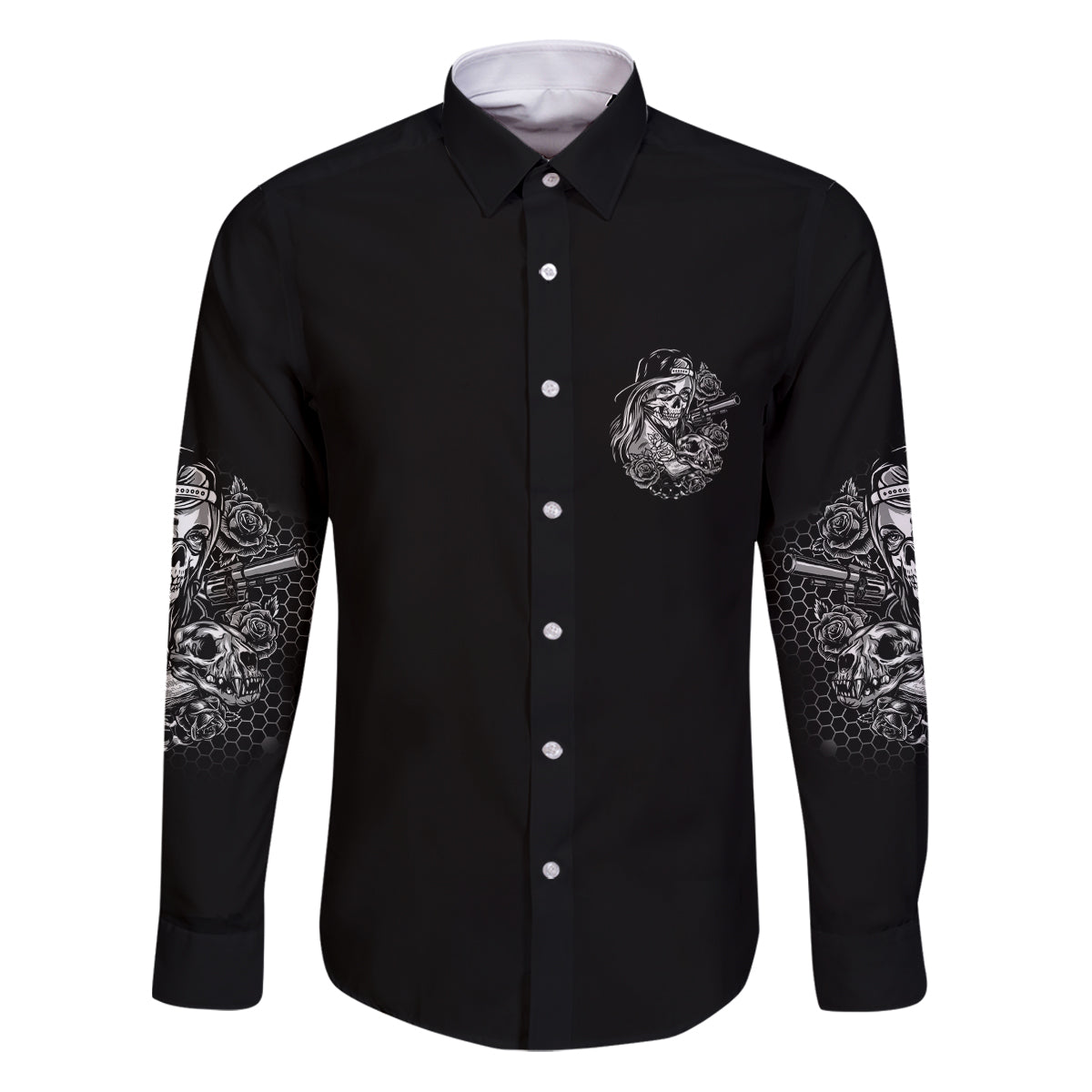 You Couldn't Handle Me B & W Family Matching Puletasi Dress and Hawaiian Shirt - Wonder Print Shop