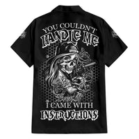 You Couldn't Handle Me B & W Family Matching Short Sleeve Bodycon Dress and Hawaiian Shirt - Wonder Print Shop