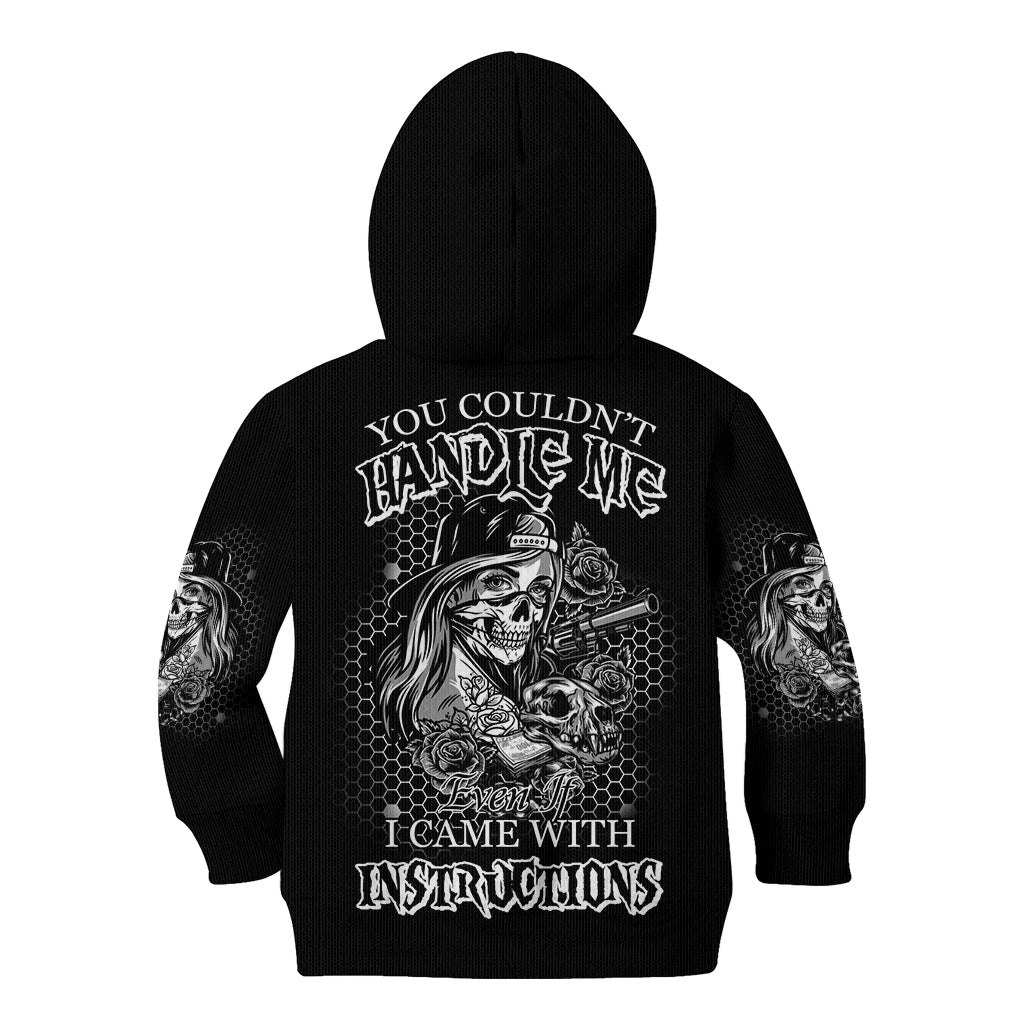 You Couldn't Handle Me B & W Kid Hoodie - Wonder Print Shop