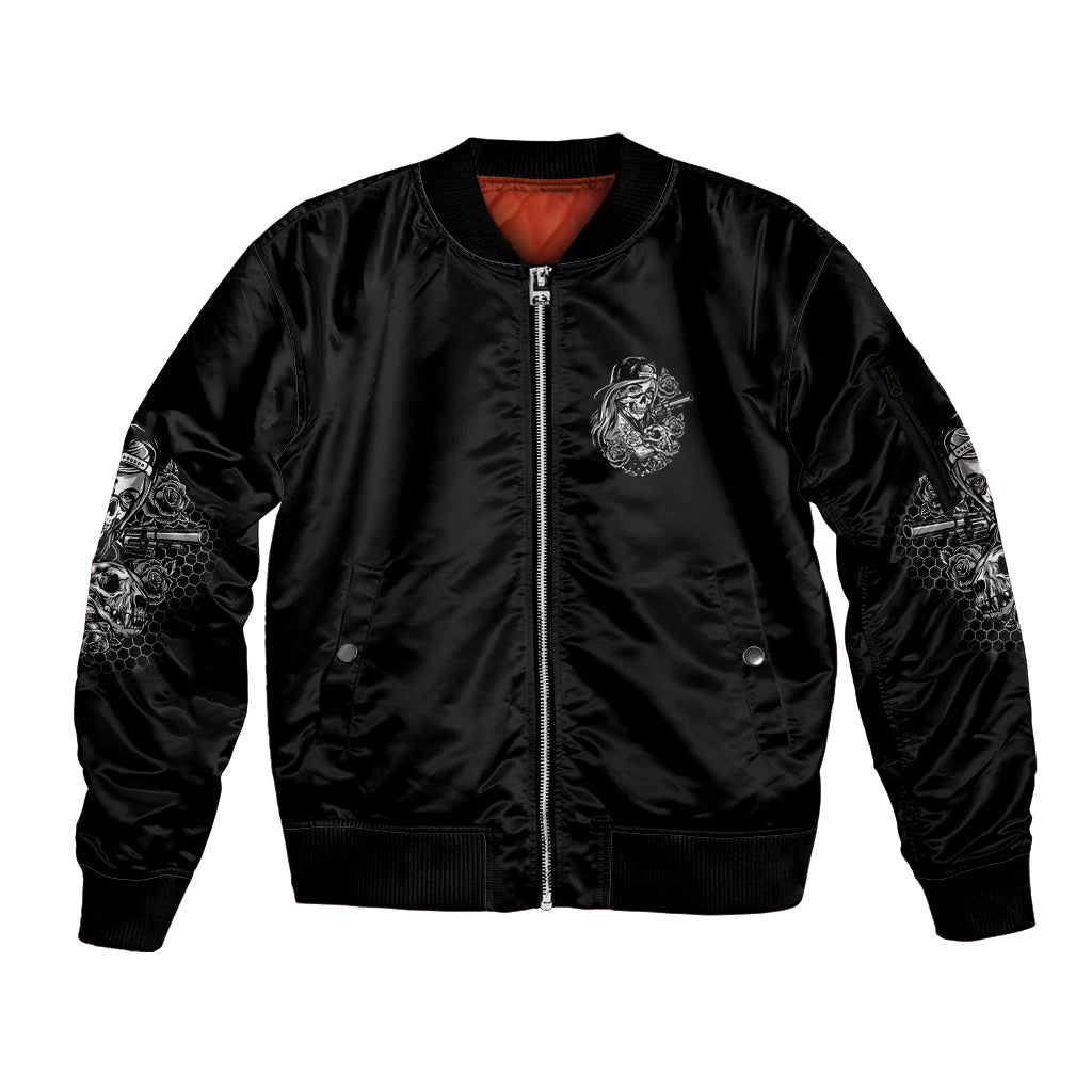 You Couldn't Handle Me B & W Sleeve Zip Bomber Jacket - Wonder Print Shop