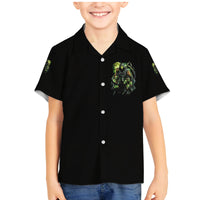 Warning Sign Skull Reaper Family Matching Mermaid Dress and Hawaiian Shirt - Wonder Print Shop