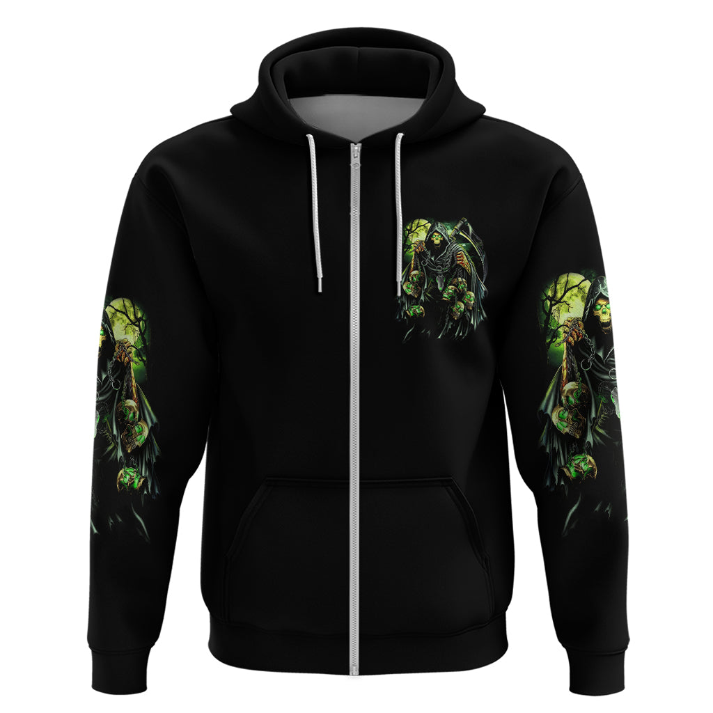 Warning Sign Skull Reaper Hoodie - Wonder Print Shop