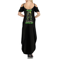Warning Sign Skull Reaper Summer Maxi Dress - Wonder Print Shop