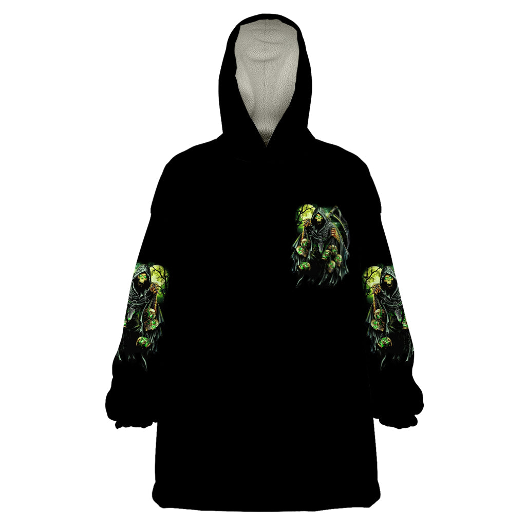Warning Sign Skull Reaper Wearable Blanket Hoodie - Wonder Print Shop