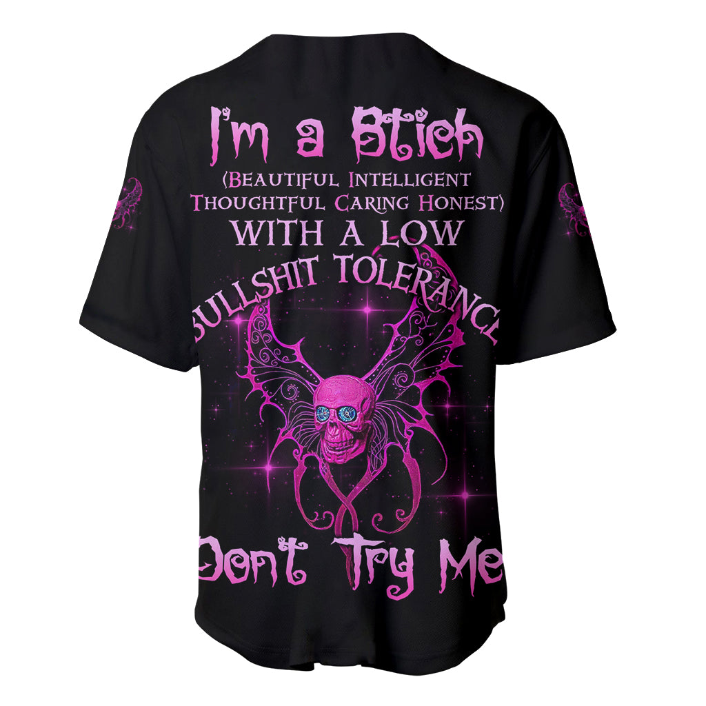 I'm A B Don't Try Me Baseball Jersey - Wonder Print Shop