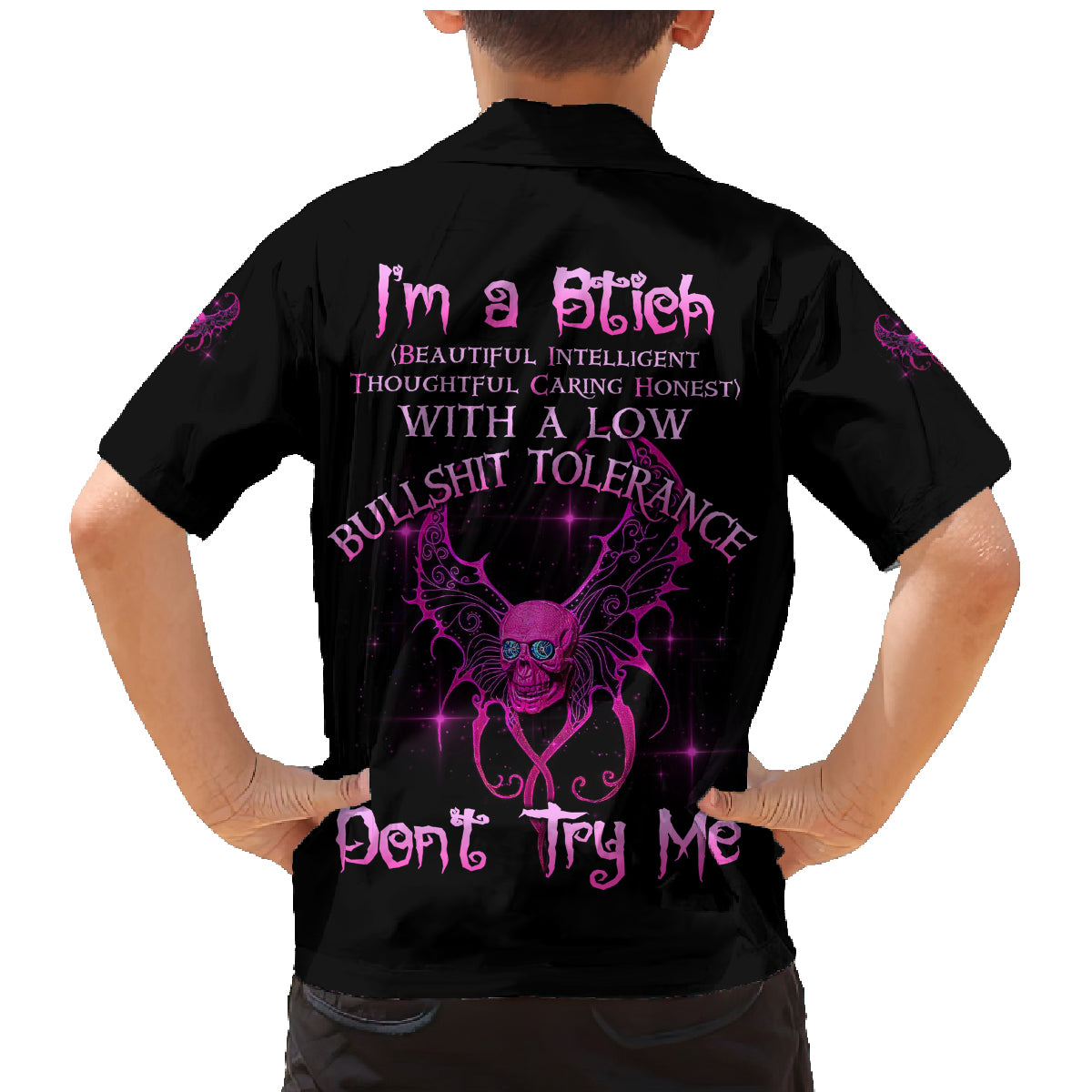 I'm A B Don't Try Me Family Matching Mermaid Dress and Hawaiian Shirt - Wonder Print Shop