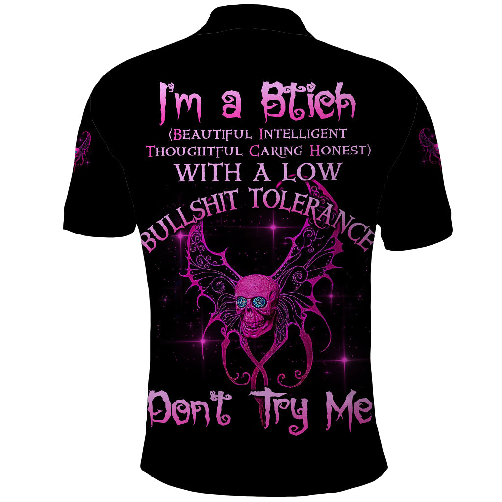 I'm A B Don't Try Me Polo Shirt - Wonder Print Shop