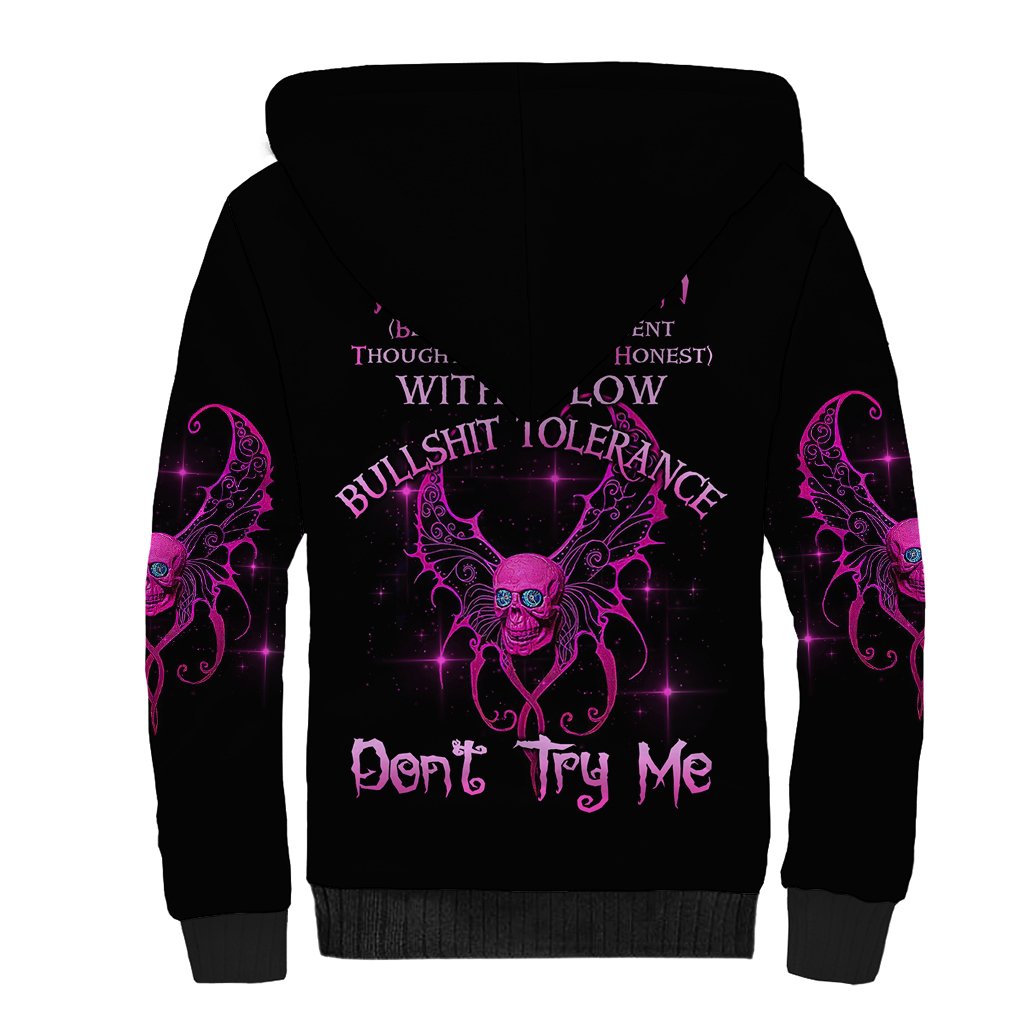 I'm A B Don't Try Me Sherpa Hoodie - Wonder Print Shop