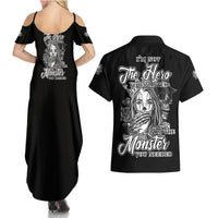 I'm Not The Hero You Want Couples Matching Summer Maxi Dress and Hawaiian Shirt - Wonder Print Shop
