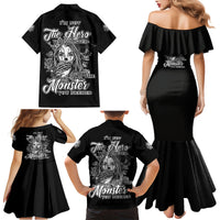 I'm Not The Hero You Want Family Matching Mermaid Dress and Hawaiian Shirt - Wonder Print Shop