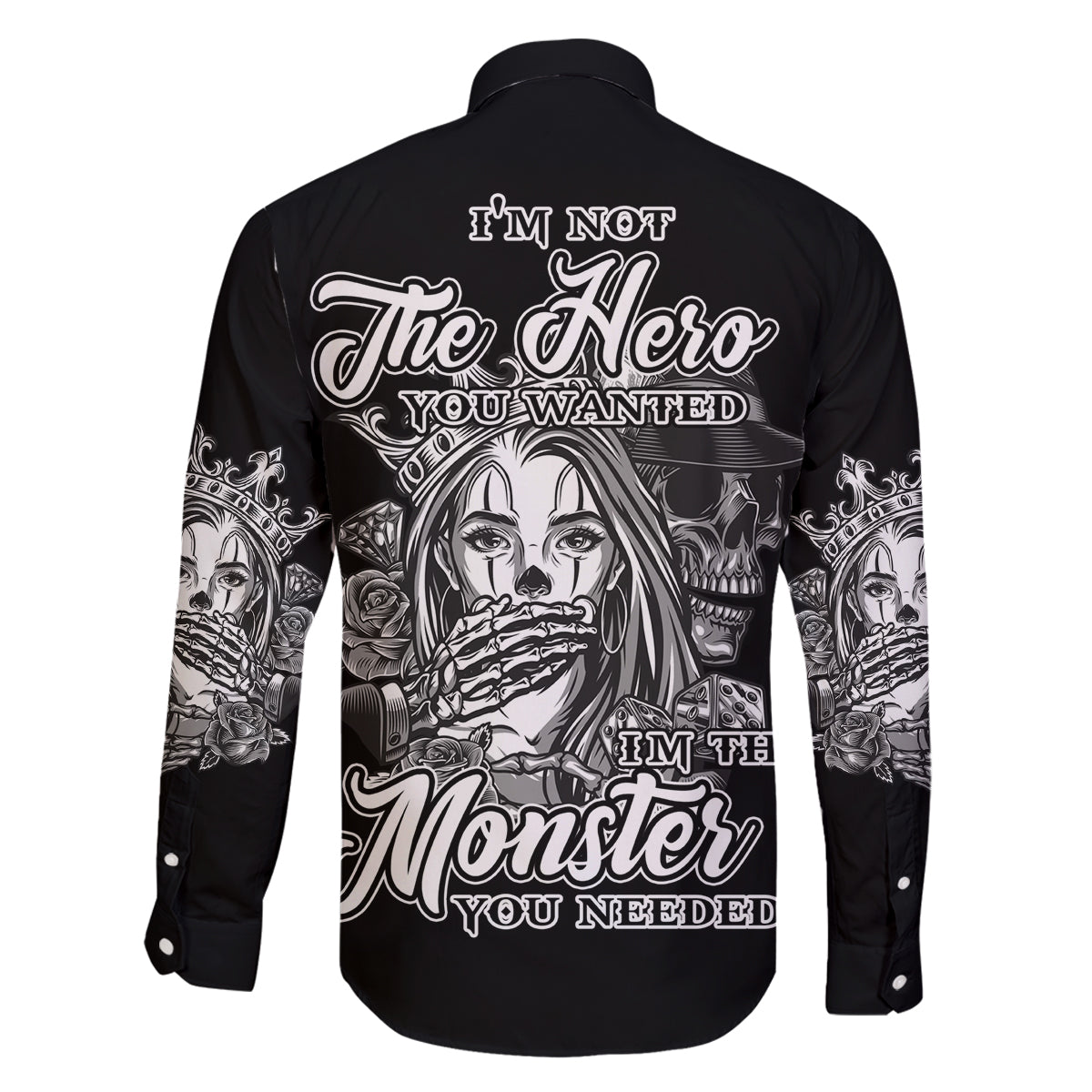 I'm Not The Hero You Want Family Matching Mermaid Dress and Hawaiian Shirt - Wonder Print Shop