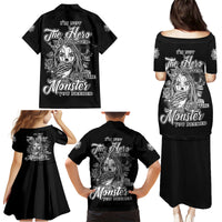 I'm Not The Hero You Want Family Matching Puletasi Dress and Hawaiian Shirt - Wonder Print Shop
