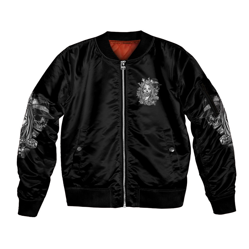 I'm Not The Hero You Want Sleeve Zip Bomber Jacket - Wonder Print Shop