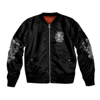 I'm Not The Hero You Want Sleeve Zip Bomber Jacket - Wonder Print Shop