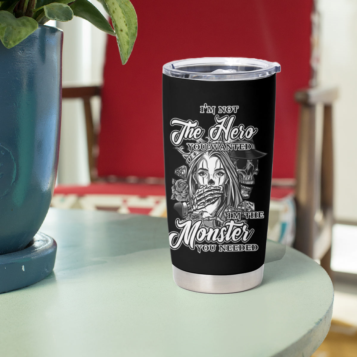 I'm Not The Hero You Want Tumbler Cup - Wonder Print Shop