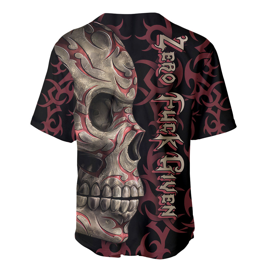 Zero F Given Skull Baseball Jersey - Wonder Print Shop