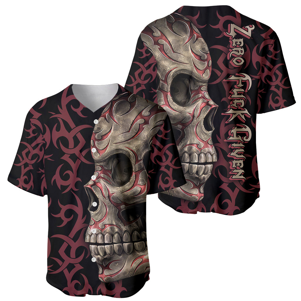 Zero F Given Skull Baseball Jersey - Wonder Print Shop