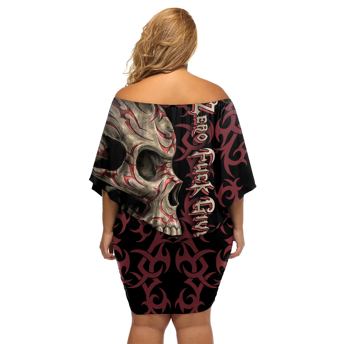 Zero F Given Skull Family Matching Off Shoulder Short Dress and Hawaiian Shirt - Wonder Print Shop