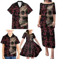 Zero F Given Skull Family Matching Puletasi Dress and Hawaiian Shirt - Wonder Print Shop