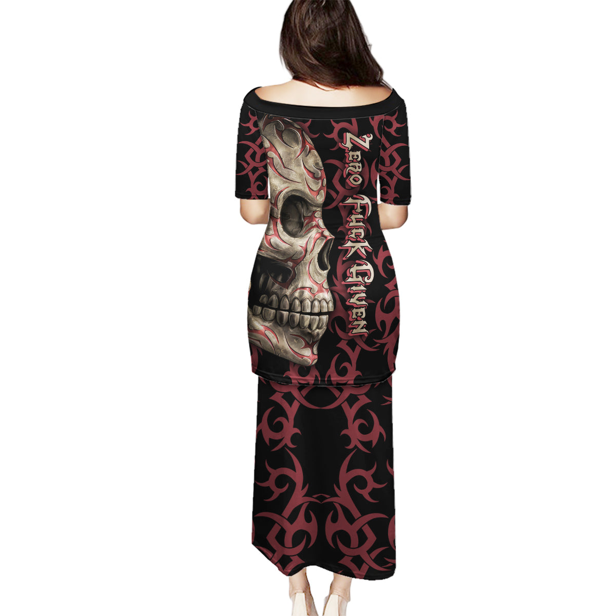 Zero F Given Skull Family Matching Puletasi Dress and Hawaiian Shirt - Wonder Print Shop