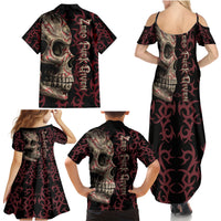 Zero F Given Skull Family Matching Summer Maxi Dress and Hawaiian Shirt - Wonder Print Shop