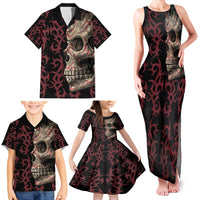 Zero F Given Skull Family Matching Tank Maxi Dress and Hawaiian Shirt - Wonder Print Shop