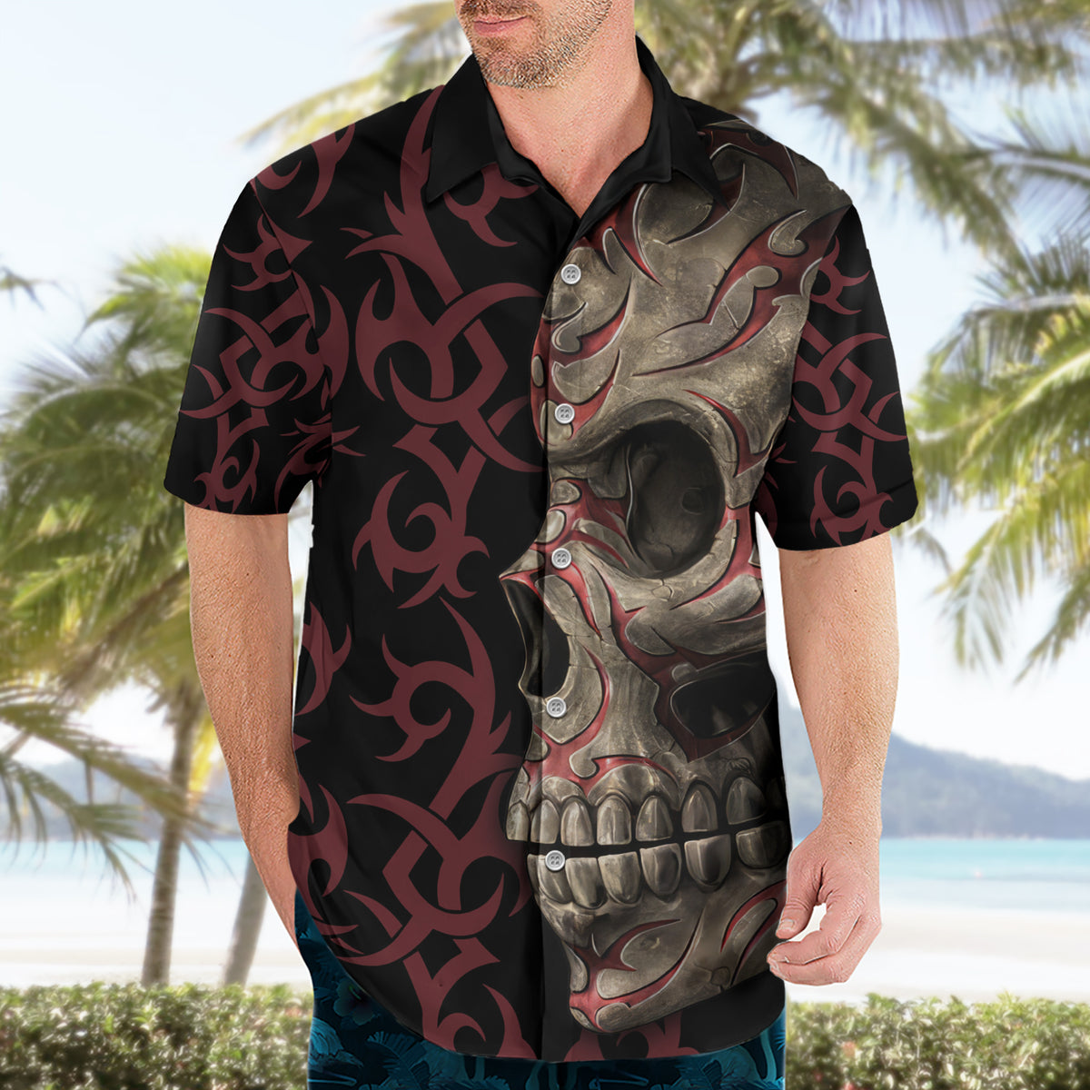 Zero F Given Skull Hawaiian Shirt - Wonder Print Shop