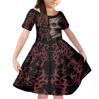 Zero F Given Skull Kid Short Sleeve Dress - Wonder Print Shop