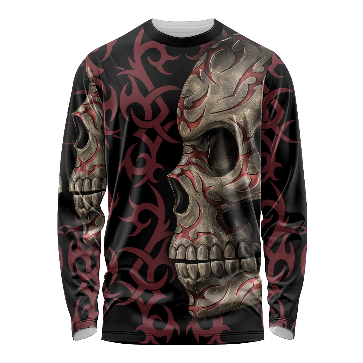 Zero F Given Skull Long Sleeve Shirt - Wonder Print Shop