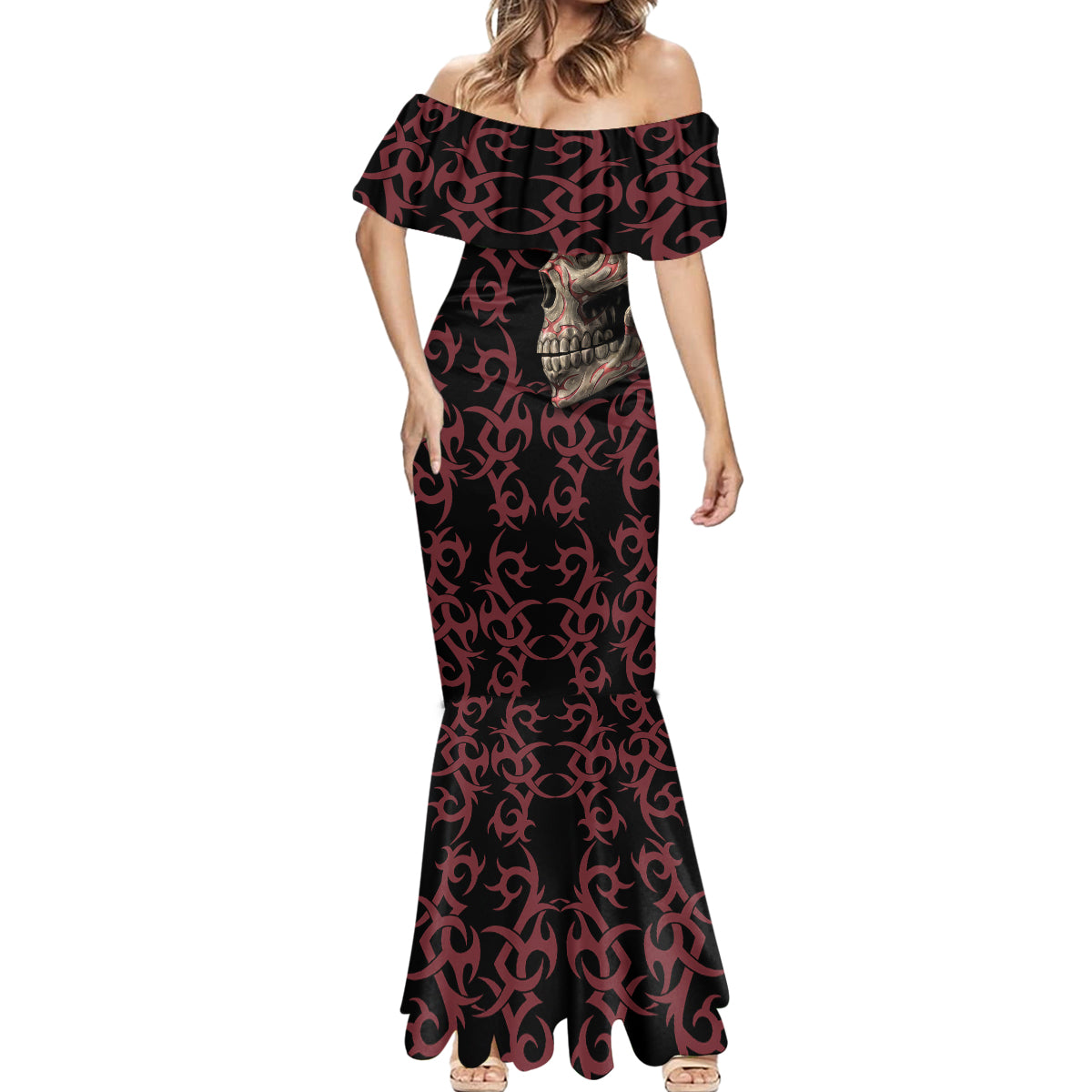 Zero F Given Skull Mermaid Dress - Wonder Print Shop