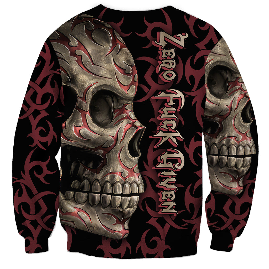 Zero F Given Skull Sweatshirt - Wonder Print Shop