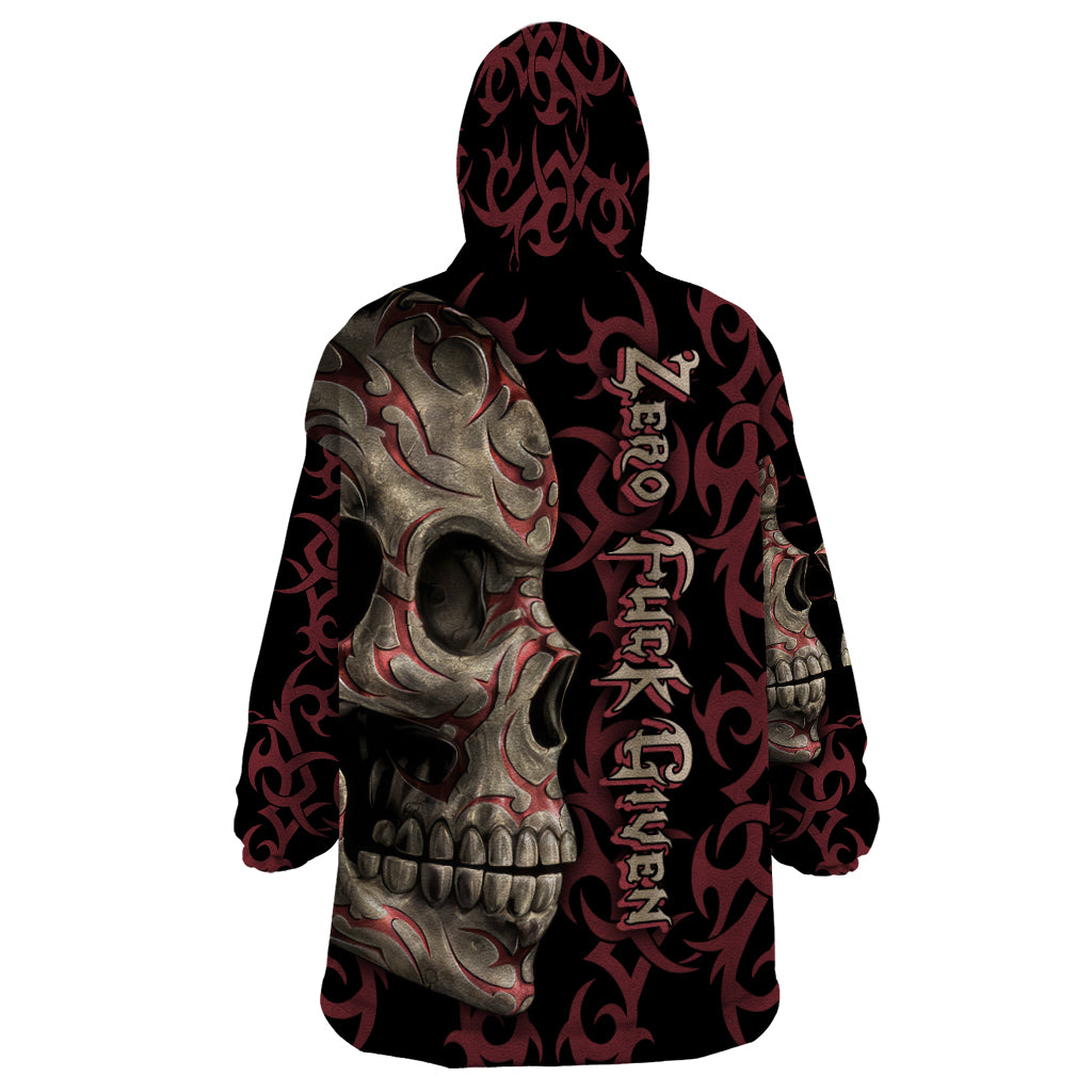 Zero F Given Skull Wearable Blanket Hoodie - Wonder Print Shop