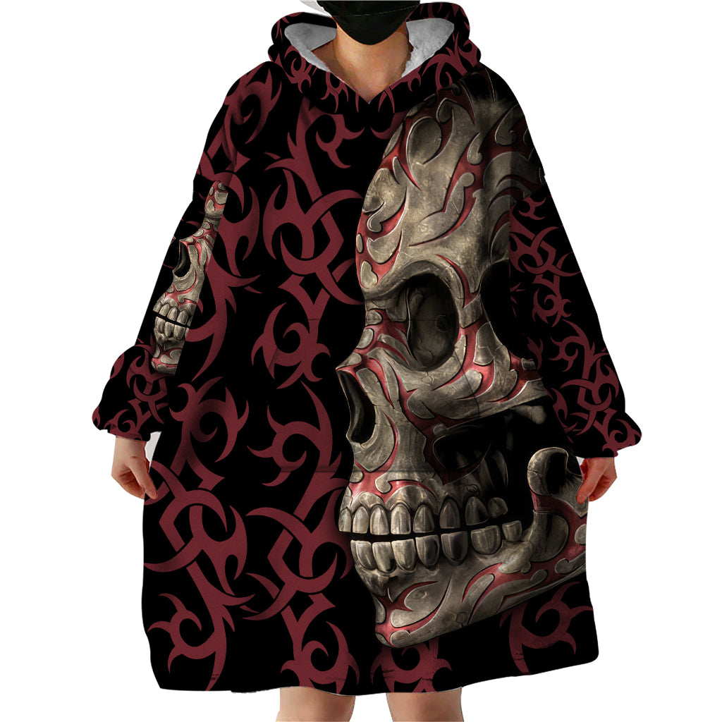 Zero F Given Skull Wearable Blanket Hoodie - Wonder Print Shop