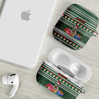 Sloth Christmas AirPods Case with Santa Hat, Presents, and Festive Pattern - Wonder Print Shop